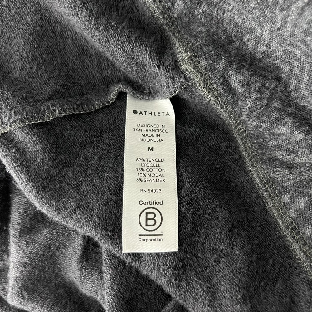 Athleta Sweatshirt Women's Size M Gray Crew Neck Oversized Long Sleeve - Picture 8 of 9